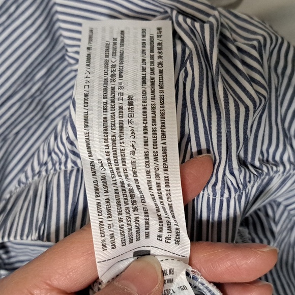 Abercrombie & Fitch Striped Cotton Off the Shoulder Top - Picture 5 of 5